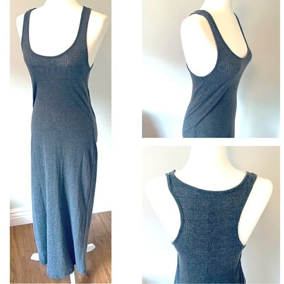 90s Soft Gray A-line Maxi Dress - Size 6 - Picture 1 of 12